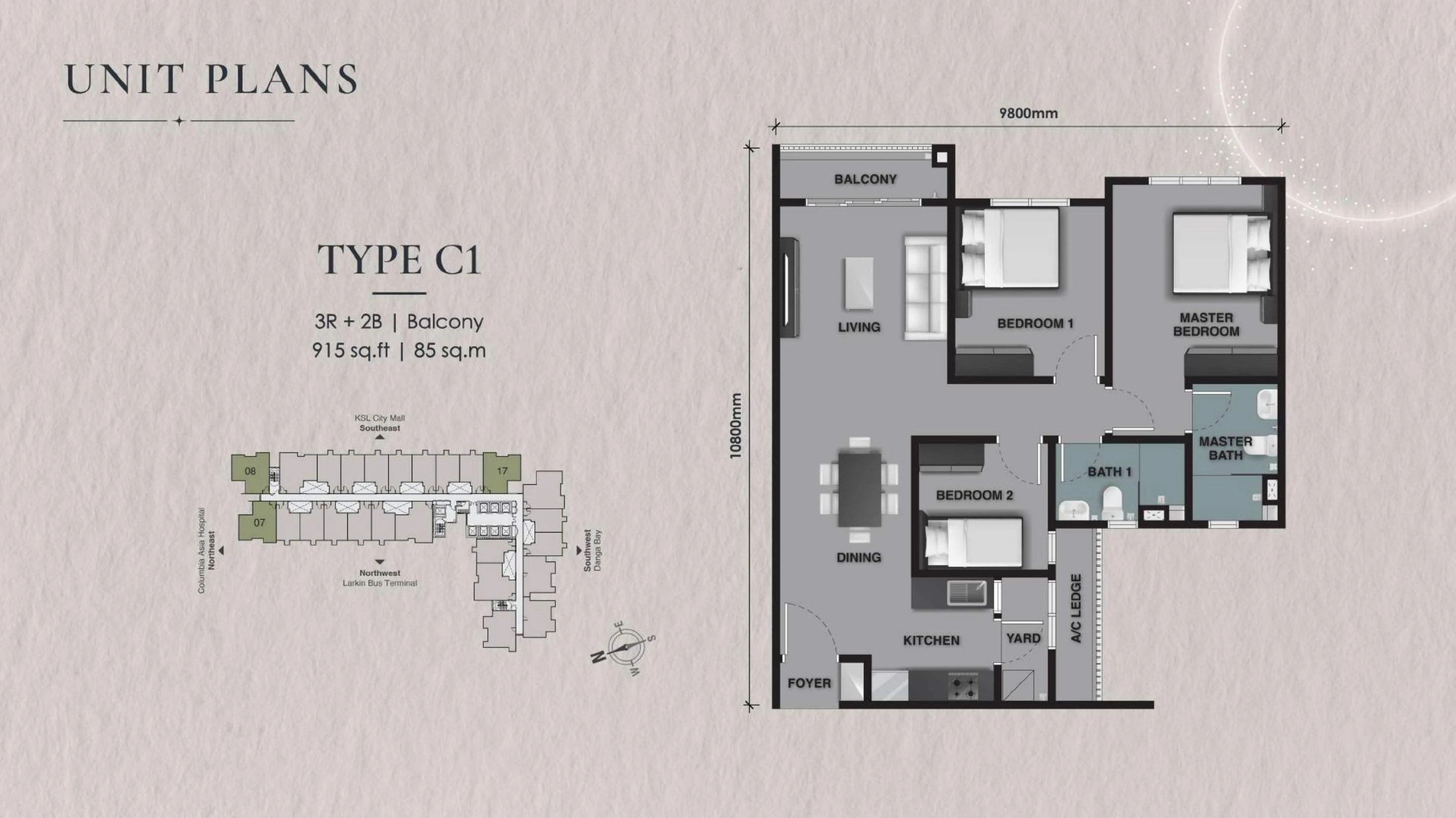 Type C1 official floor plan